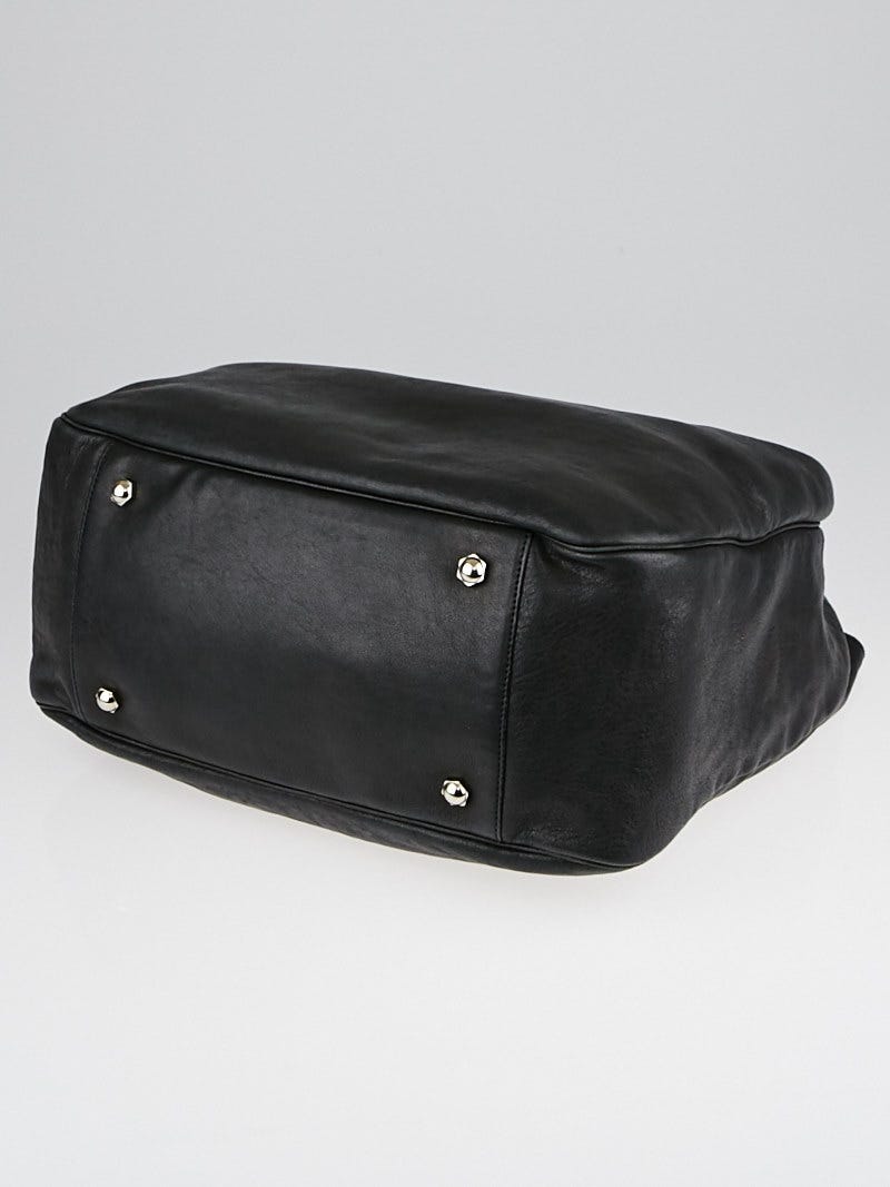 Yves Saint Laurent Black Leather and Stingray Roady Bag