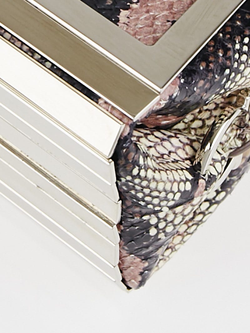 Salvatore Ferragamo Quarzo Rosa Python Mini Sofia Bag