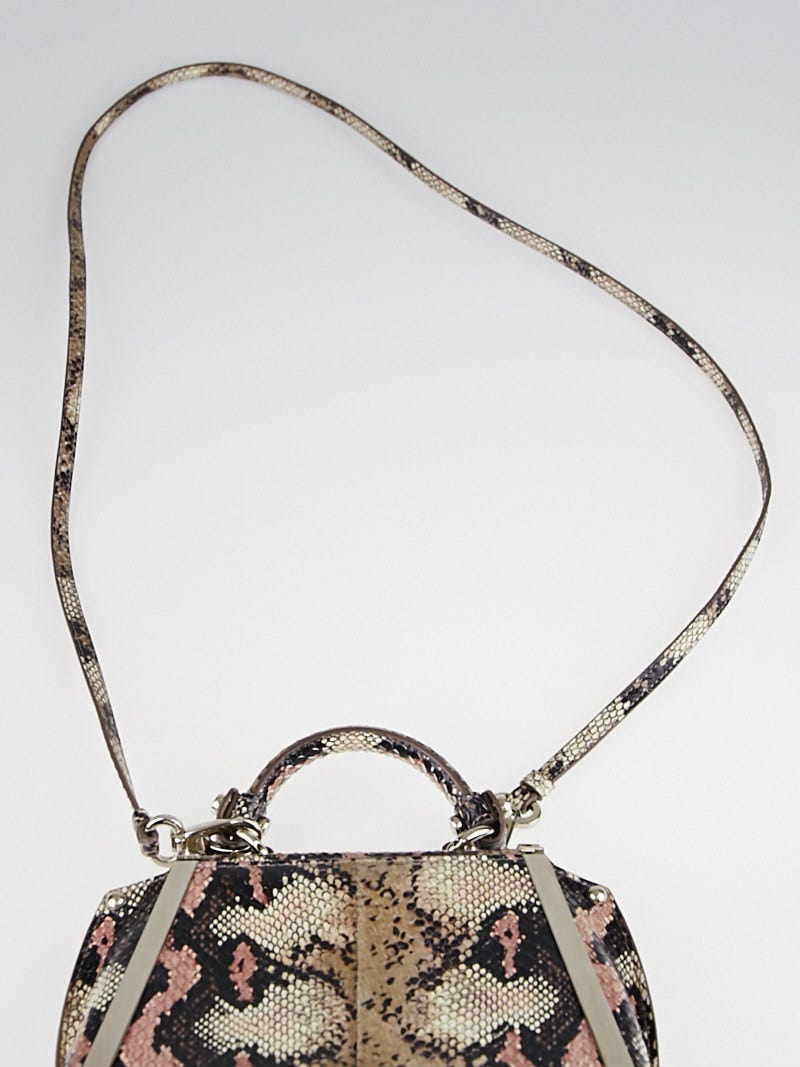 Salvatore Ferragamo Quarzo Rosa Python Mini Sofia Bag