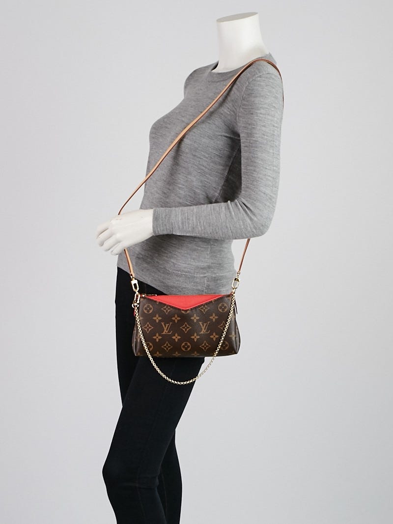 Louis Vuitton Poppy Monogram Canvas Pallas Clutch Crossbody Bag - Yoogi's  Closet