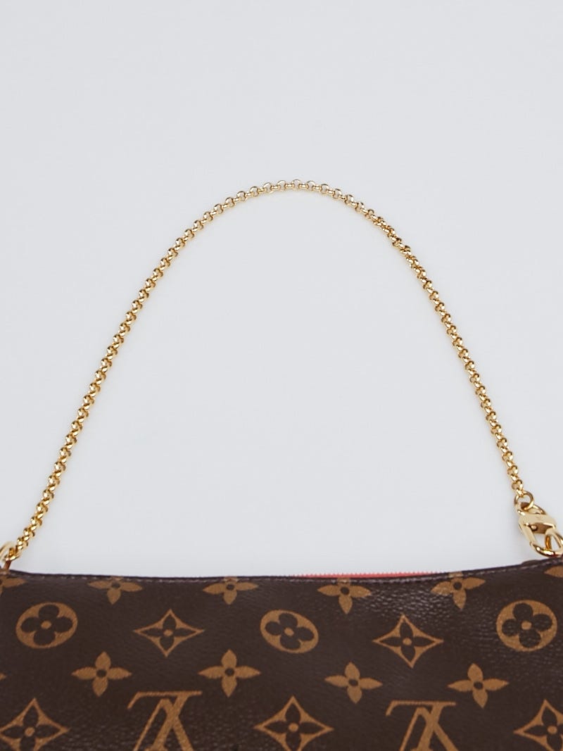 Louis Vuitton Poppy Monogram Canvas Pallas Clutch Crossbody Bag