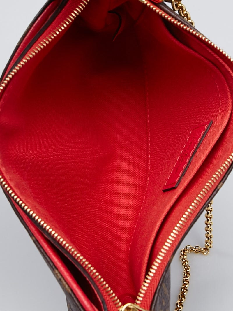 Louis Vuitton red Pallas clutch crossbody