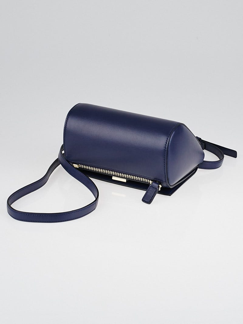 Givenchy Navy Blue Grained Leather Pandora Box Mini