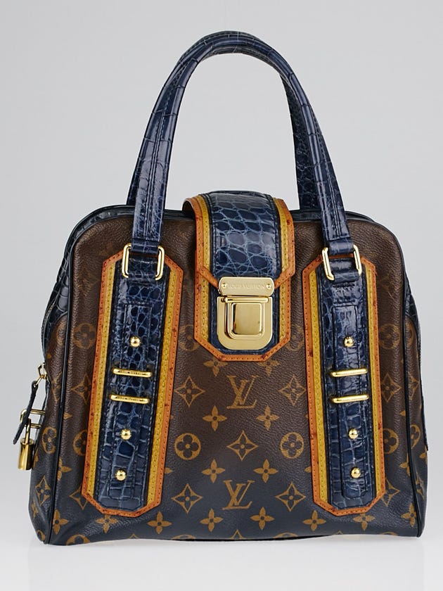 Louis Vuitton Limited Edition Navy Monogram Mirage Delft Exotic Bag