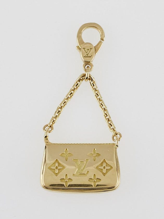 Louis Vuitton 18k Gold Monogram Handbag Charm