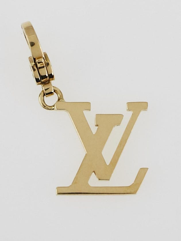 Louis Vuitton 18k Gold LV Charm