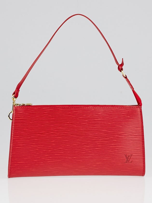 Louis Vuitton Rouge Epi Leather Pochette Accessories 24 Bag