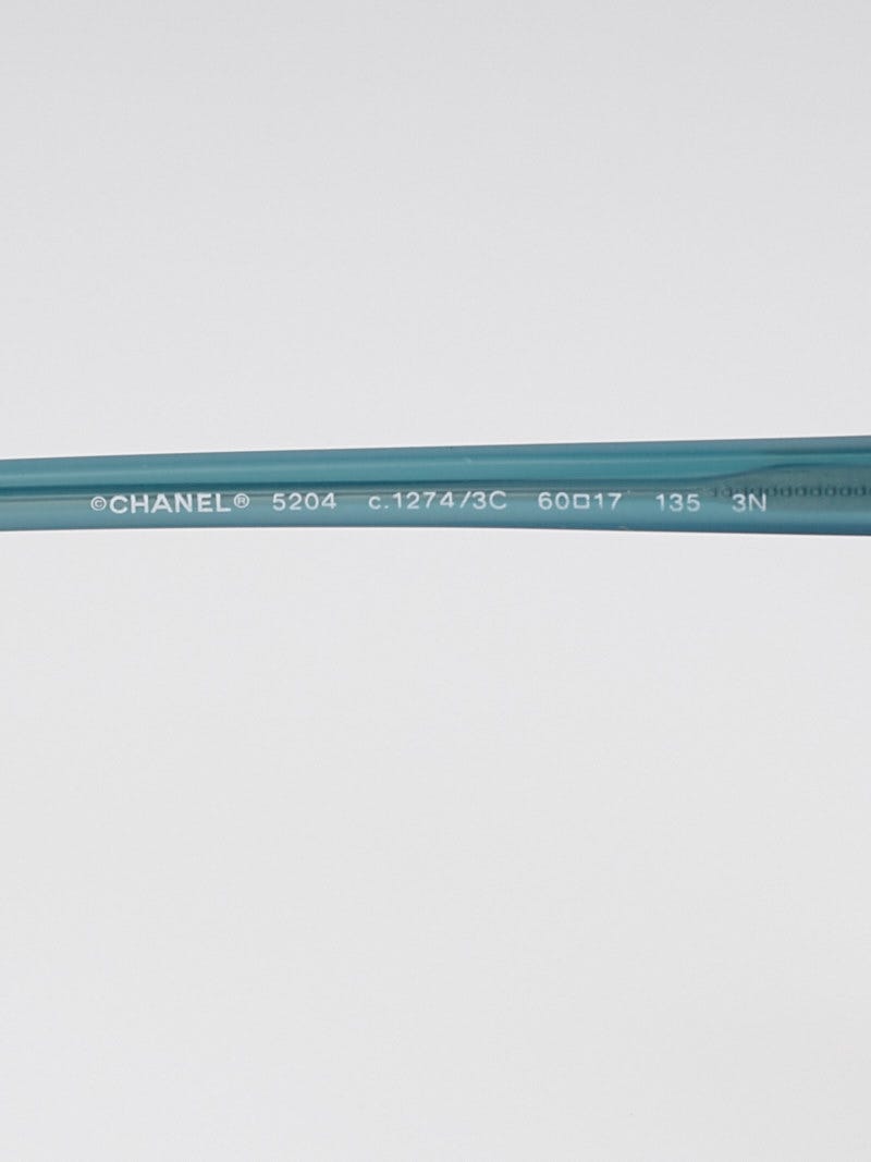 Chanel Teal Oversized Frame CC Sunglasses-5204 | Yoogi display picture 3