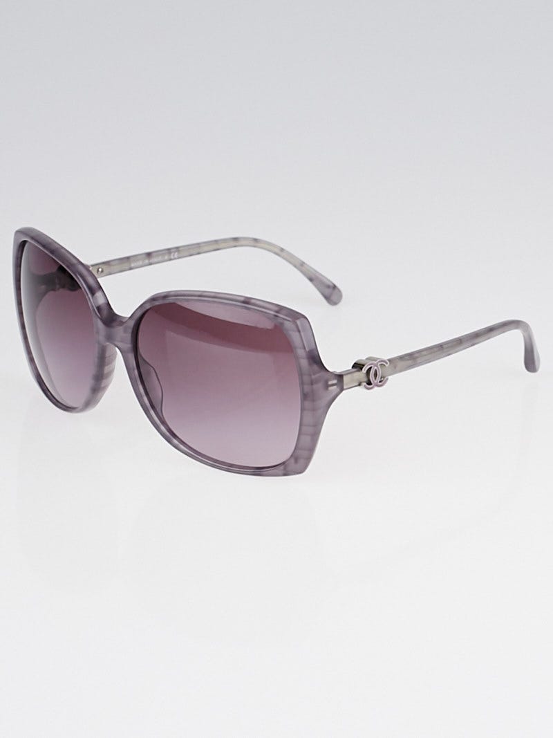 Chanel Purple/Grey Square Oversized Frame CC Sunglasses 5216