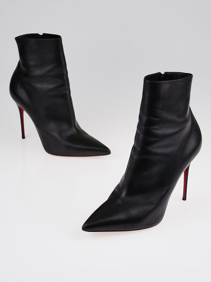 Christian Louboutin - Authenticated So Kate Booty Ankle Boots - Leather Red Plain for Women, Very Good Condition