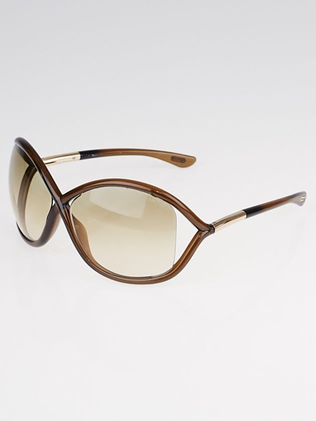 Tom Ford Brown Frame Gradient Tint Whitney Sunglasses