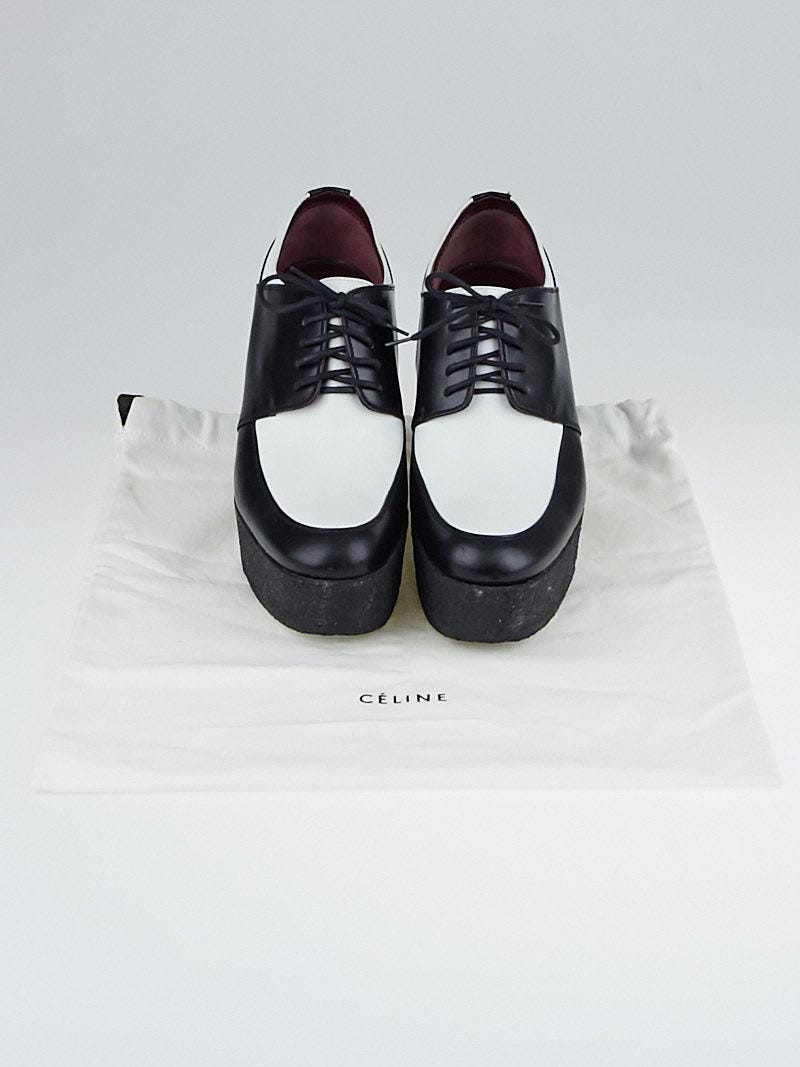 Celine black discount and white shoes
