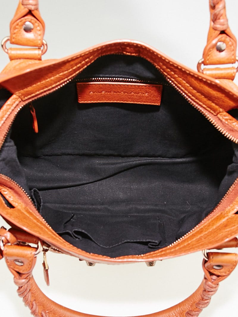 Balenciaga Orange Brulee Lambskin Leather Giant 12 Rose Gold Balenciaga Orange Brulee Lambskin Leather Giant 12 Rose Gold