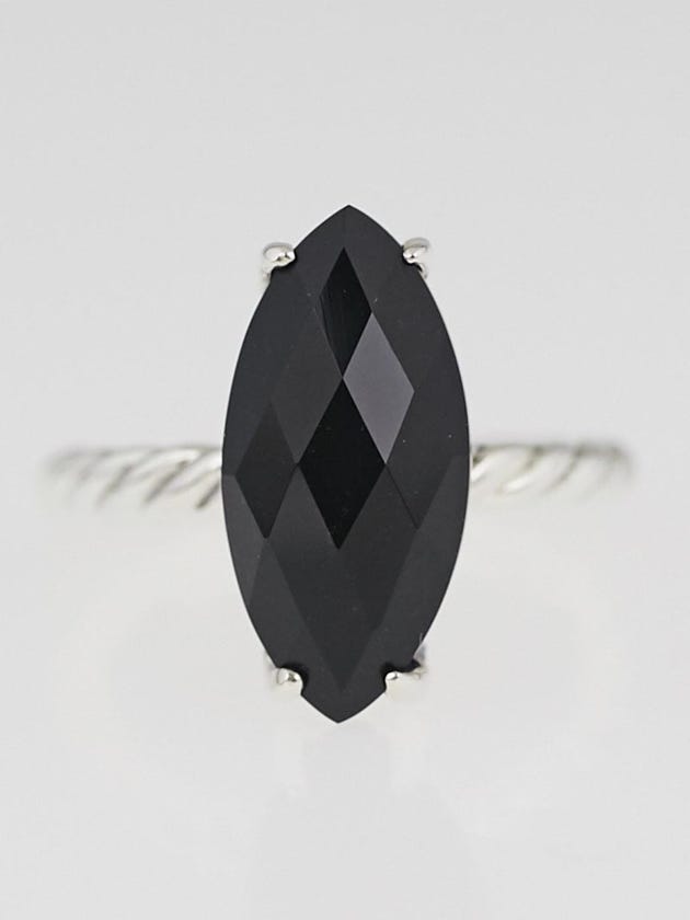 David Yurman 18x8mm Black Onyx Color Classics Ring Size 6