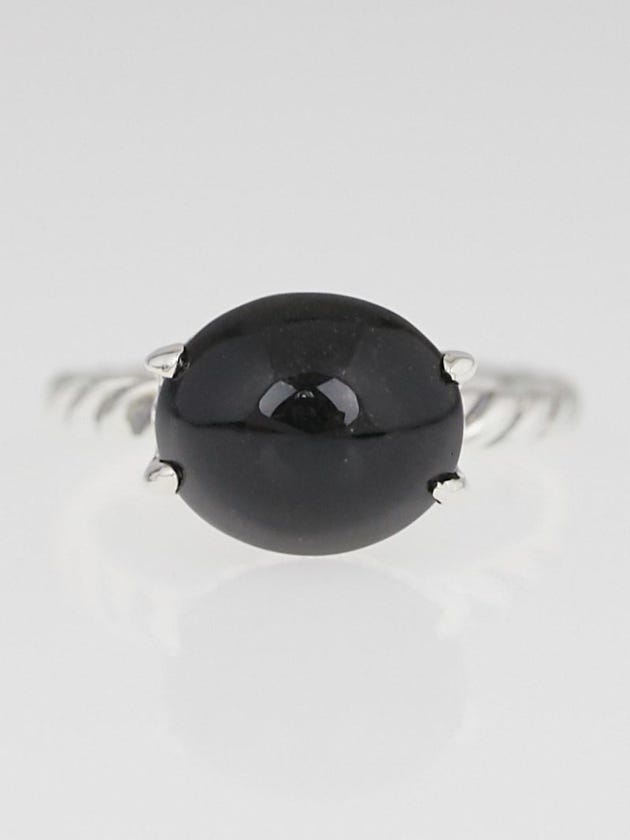 David Yurman 12x10mm Black Onyx Color Classics Ring Size 6.5