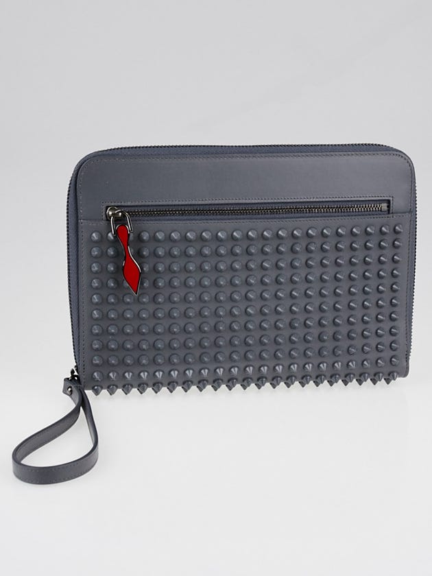Christian Louboutin Grey Leather Cris Spike iPad Mini Case