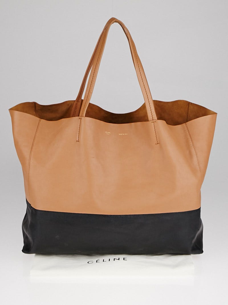 Celine Bicolor Vertical Cabas Small Tote Bag