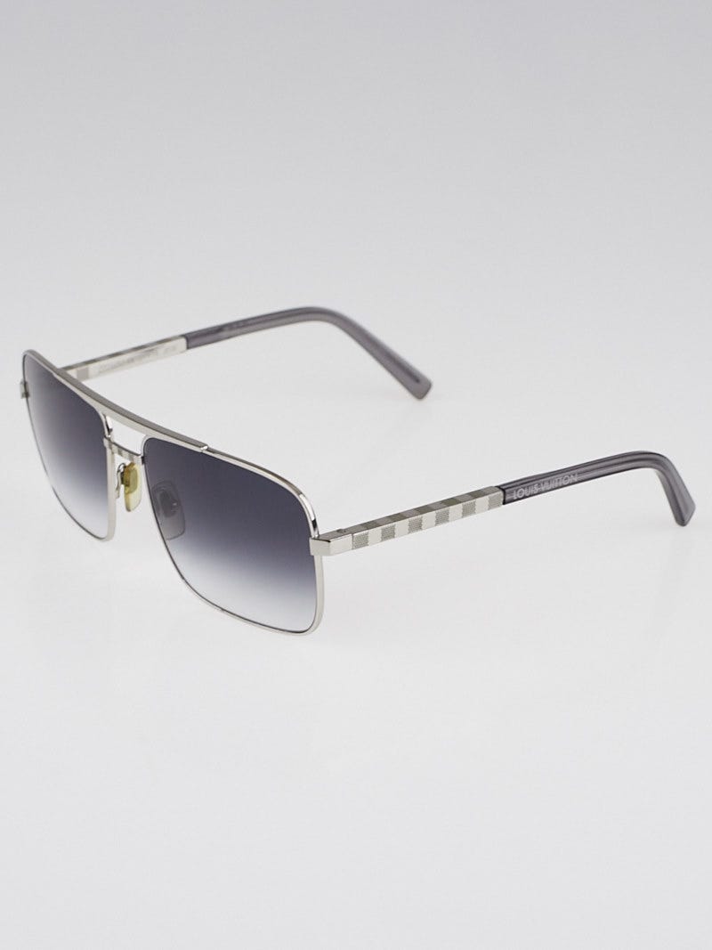 Louis Vuitton Silver Tone Damier / Grey Gradient Z0260U Attitude Pilot  Sunglasses Louis Vuitton