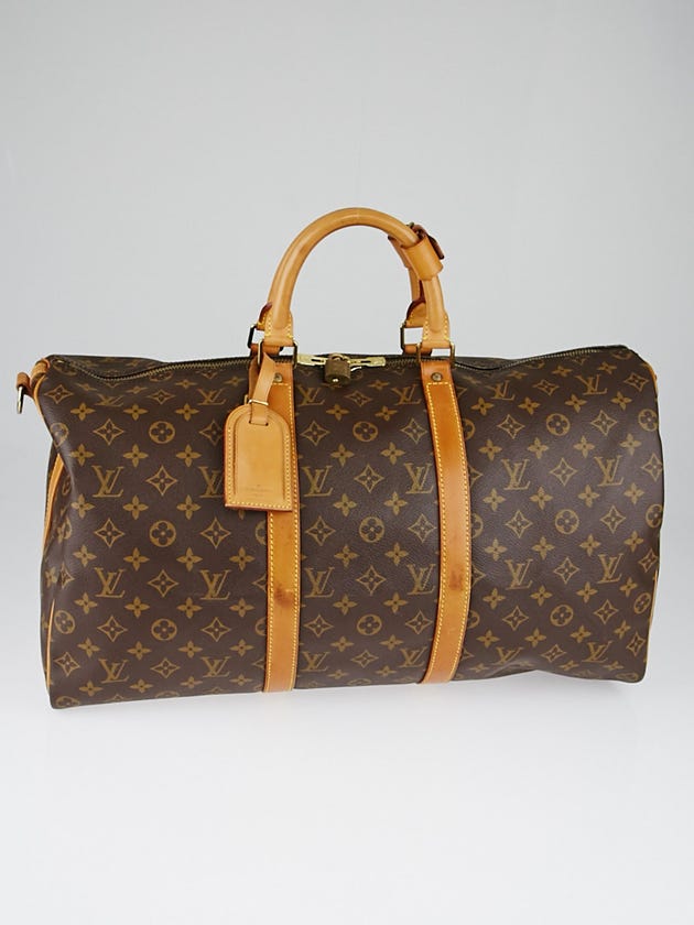Louis Vuitton Monogram Canvas Keepall 50 Bandouliere Bag w/o Strap