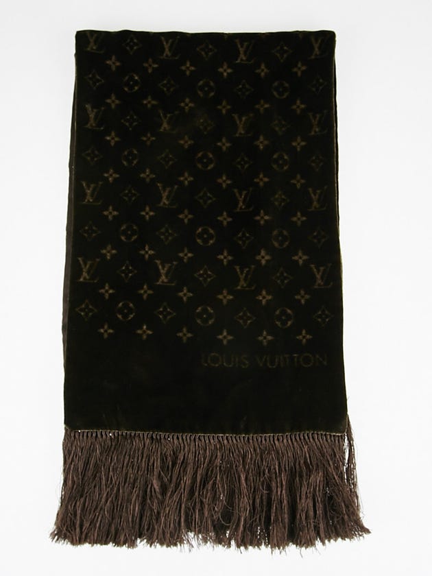 Louis Vuitton Brown Monogram Velvet Scarf