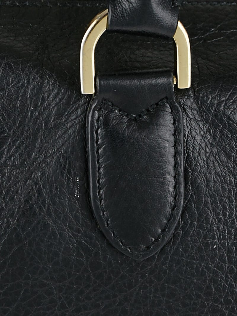 Mulberry Black Grained Leather Del Rey Satchel Bag | Yoogi's Closet