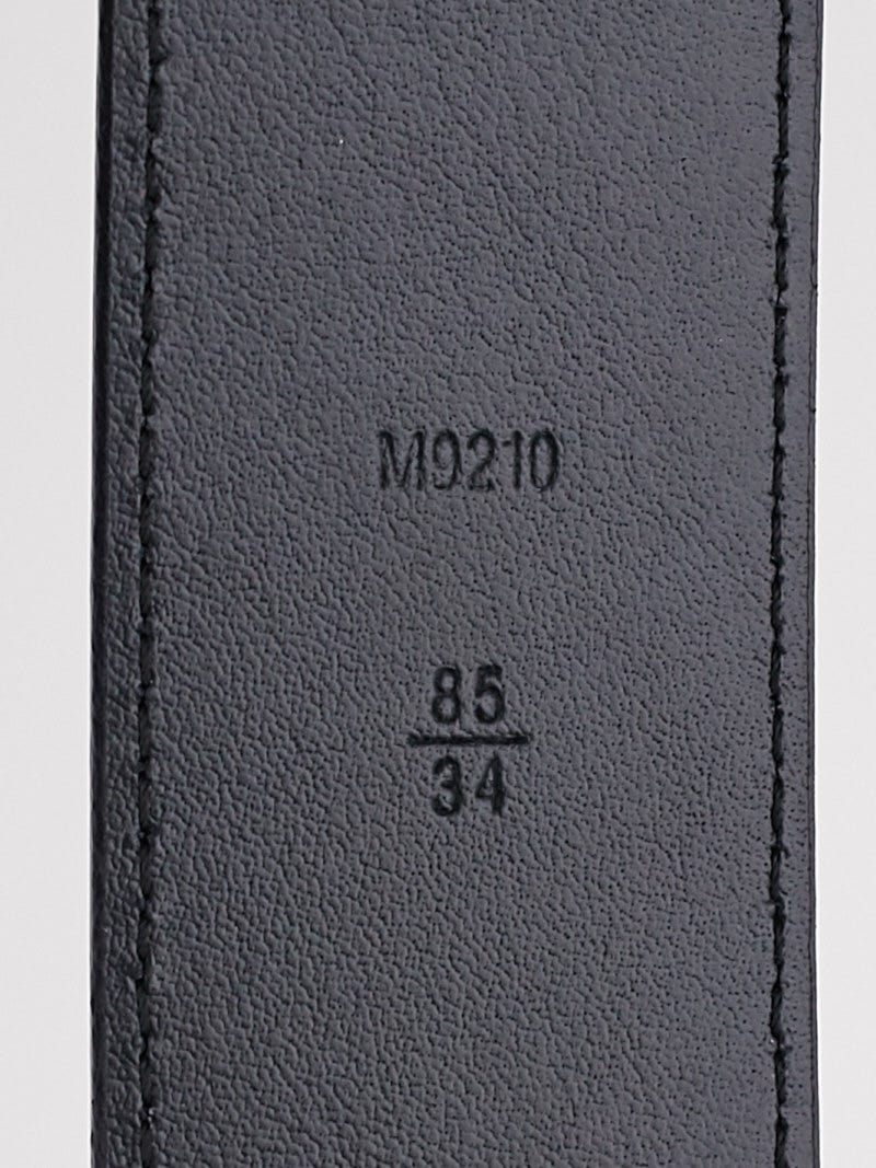 Louis Vuitton Black Leather Neogram Belt Size 85/34 - Yoogi's Closet