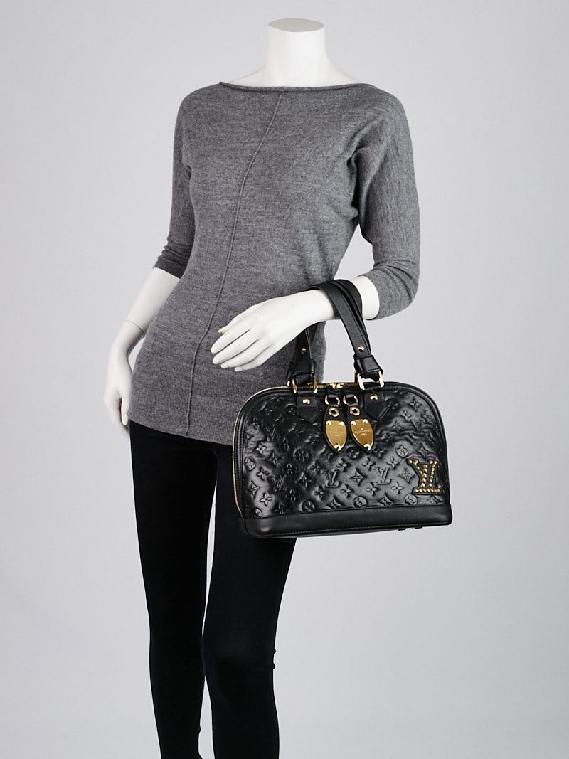 Louis Vuitton Black Monogram Empreinte Leather Double Jeu Neo Alma
