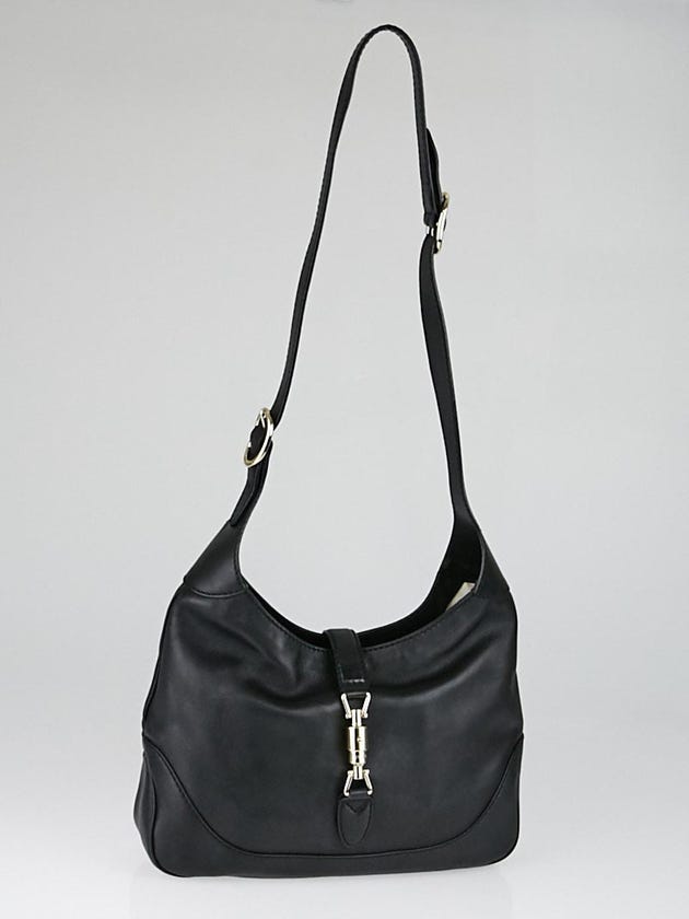 Gucci Black Leather New Jackie Medium Shoulder Bag