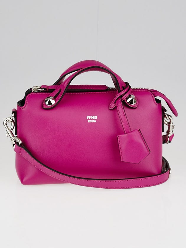 Fendi Magenta Calfskin Leather Mini By-the-Way Bag 8BL135