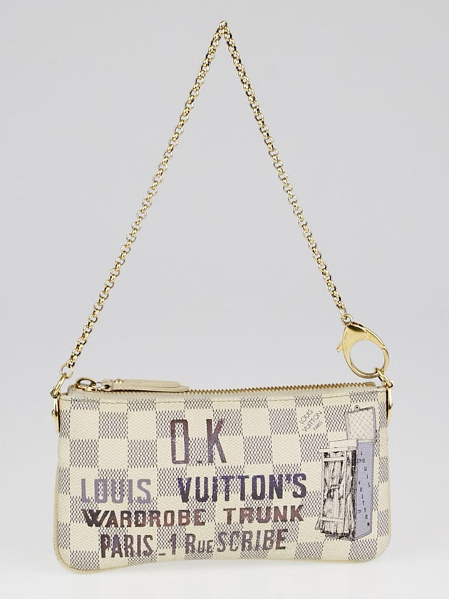Louis Vuitton Limited Edition Damier Azur Canvas Valise Milla Pochette Bag