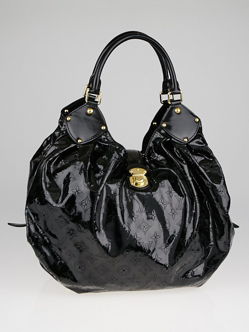 Louis Vuitton Black Monogram Mahina Leather XL Bag - Yoogi's Closet