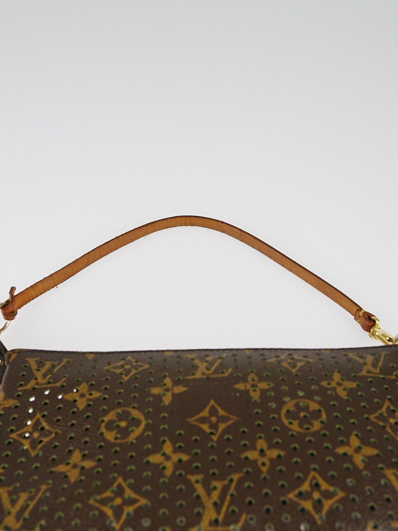 LOUIS VUITTON Monogram Perforated Pochette Accessories Bag Fuchsia 190207