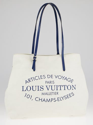 Louis Vuitton Saphir Cotton Canvas Articles de Voyage Cabas PM Bag