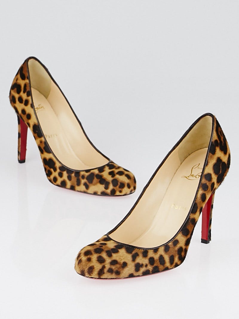 Louboutin pony hair leopard online
