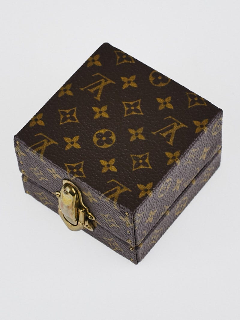 Louis Vuitton Brown Monogram Coated Canvas Jewelry Box Gold