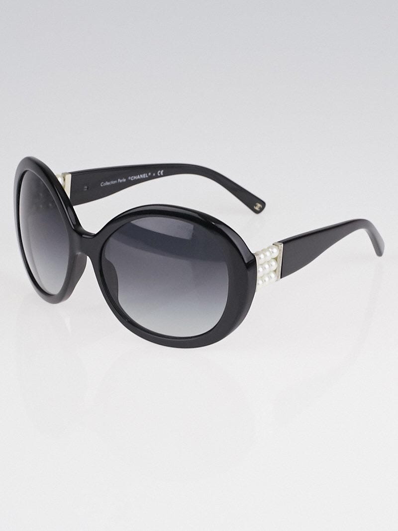Chanel Black Frame Gradient Tint Pearl Sunglasses-5159