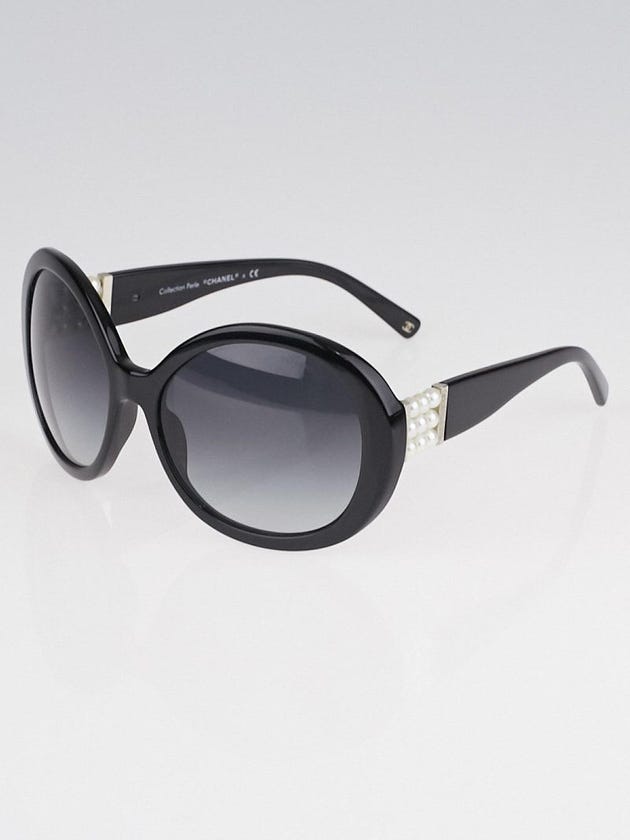Chanel Black Frame Gradient Tint Pearl Sunglasses-5159