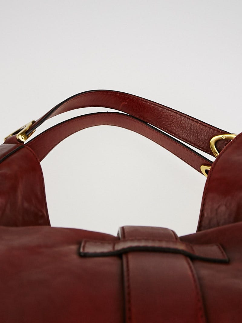 Gucci Beige Washed Leather Stirrup Slouchy Hobo Bag Shoulder Bag