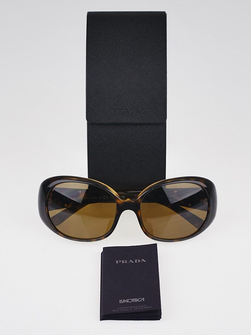 Prada Tortoise Shell Frame Oversized Sunglasses - SPR27L