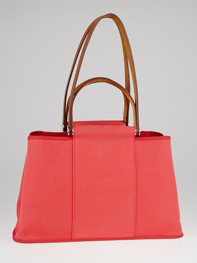 Hermes Bougainvillea Canvas Cabag Elan Tote Bag