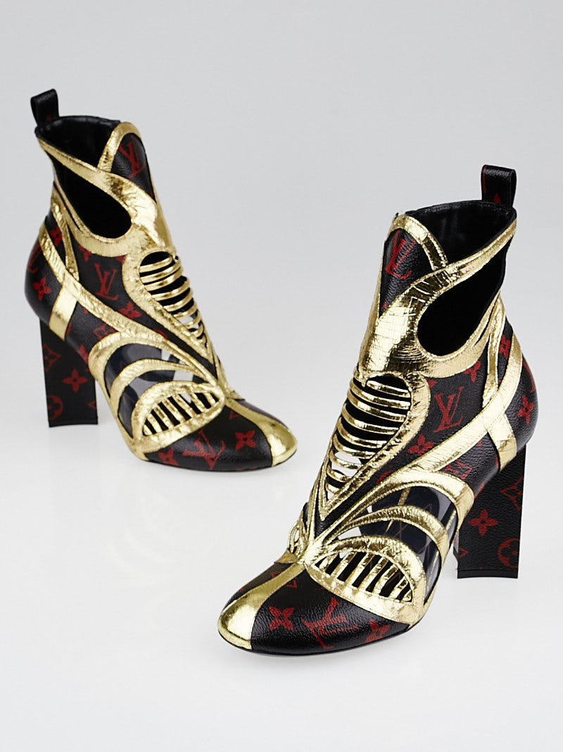 Louis Vuitton Queen of Hearts Infrarouge Monogram Heeled Sandals