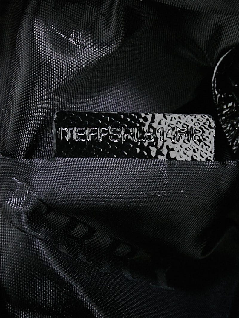 Burberry Black Studded Patent Leather Small Blaze Bowler Bag
