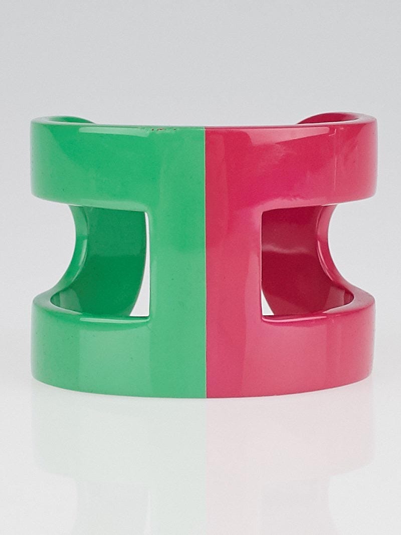 Hermes Vert Intense/Azalee Lacquer Ano PM Bracelet