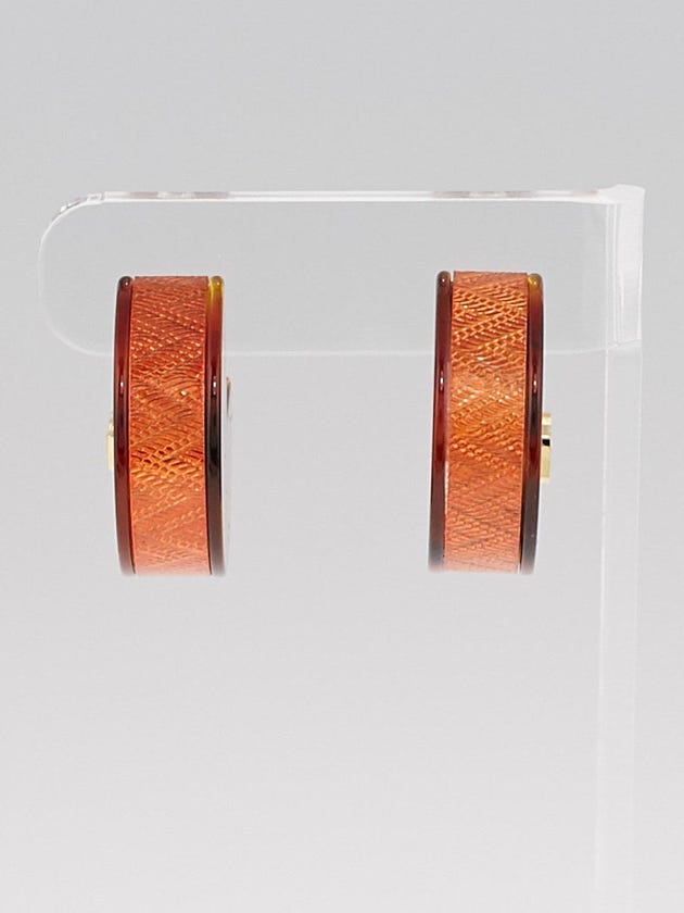 Louis Vuitton Orange Resin Circus Signature Earrings