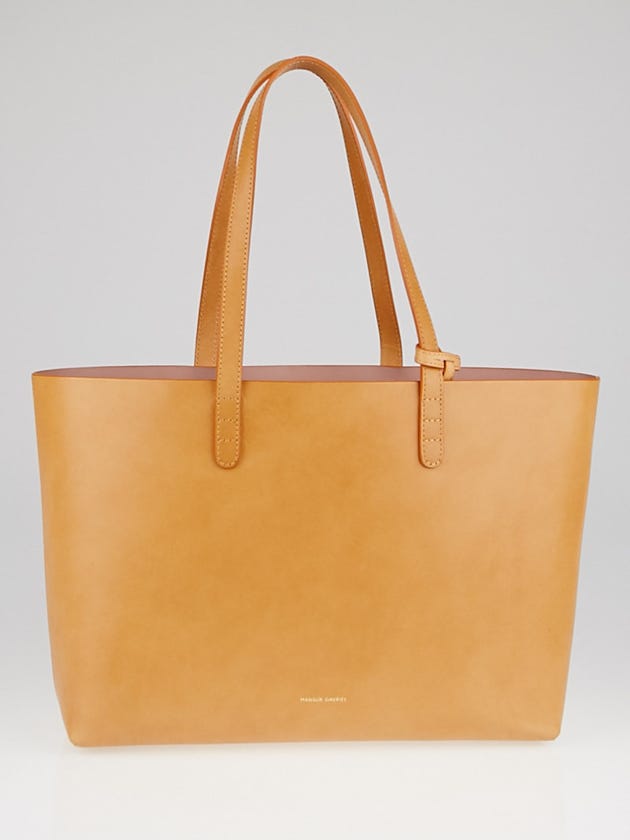 Mansur Gavriel Cammello/Antico Vegetable Tanned Leather Small Tote Bag
