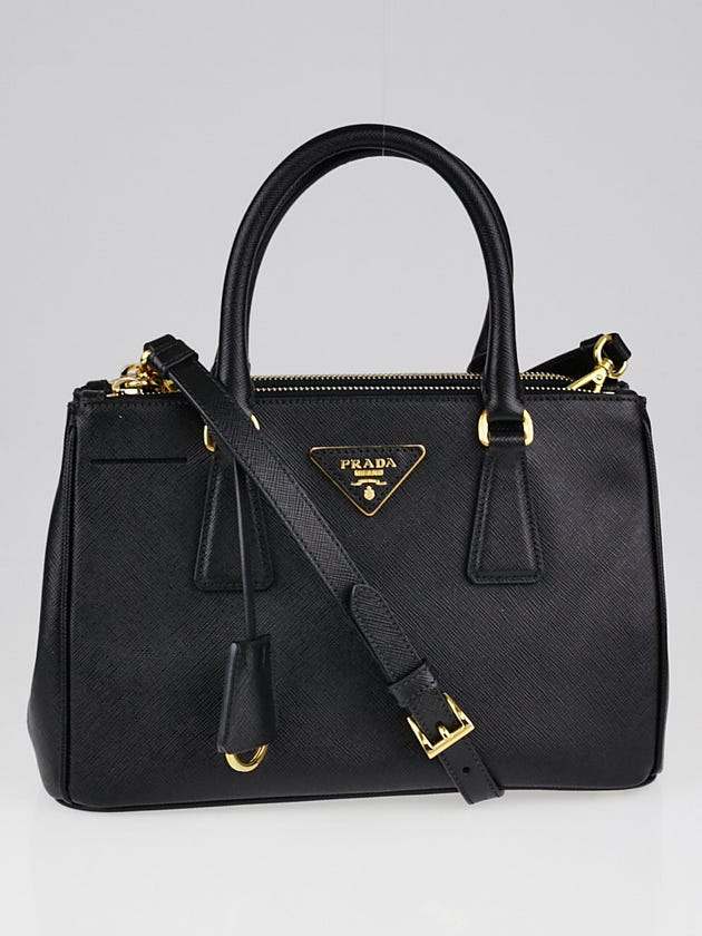 Prada Black Saffiano Lux Leather Mini Tote Bag BN2316