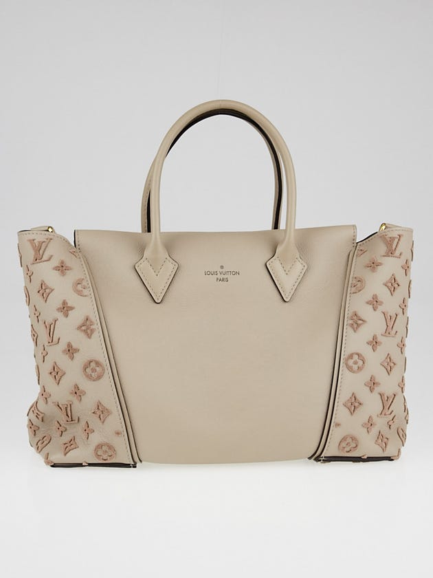 Louis Vuitton Beige Galet Veau Cachemire Calfskin Leather W PM Bag