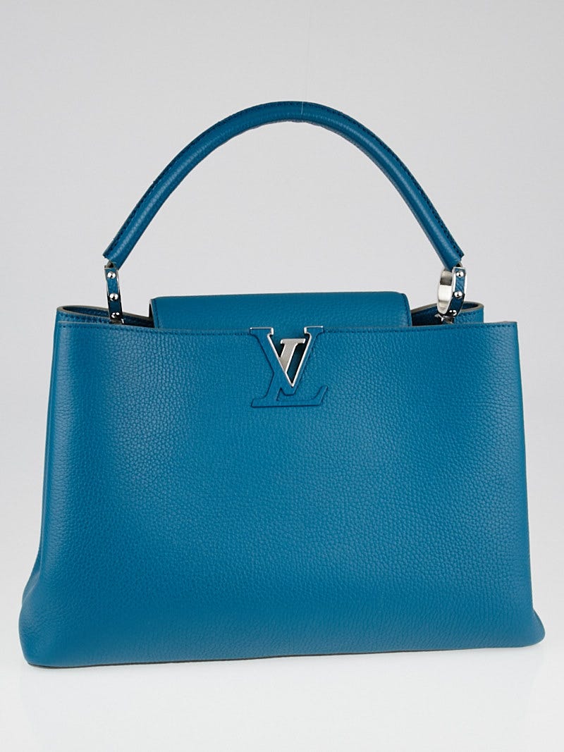 Louis Vuitton Bleu Canard Taurillon Leather Capucines MM Bag - Yoogi's  Closet