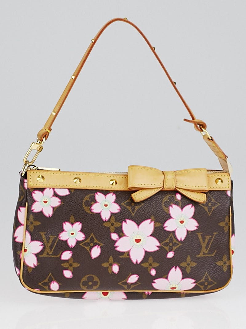 Louis Vuitton Limited Edition Pink Cherry Blossom Accessories Pochette Bag  - Yoogi's Closet