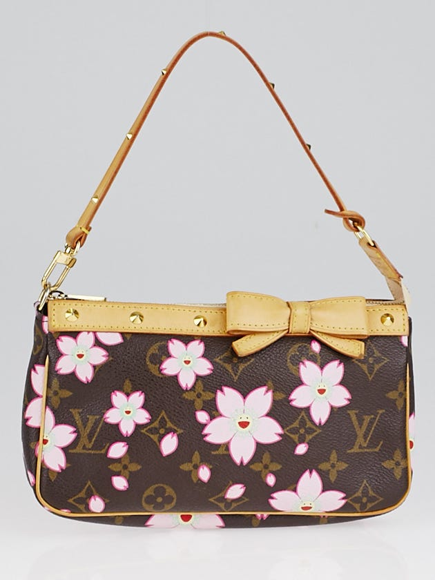 Louis Vuitton Limited Edition Cherry Blossom Monogram Canvas Accessories Pochette Bag